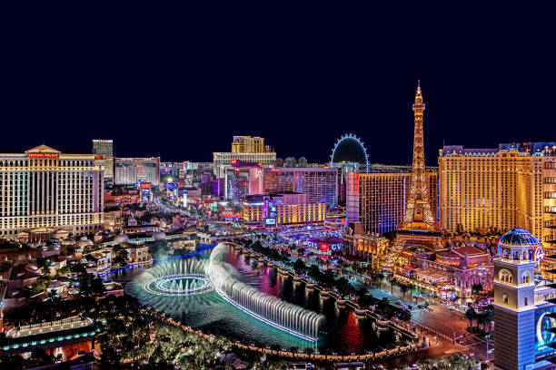 photo of Las Vegas strip at night